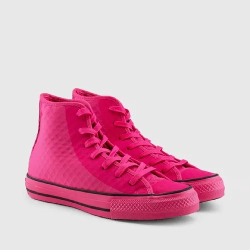 Converse 255049C CTAS Juniors Girl's Tech Tuff Sneaker Pink Sz 4